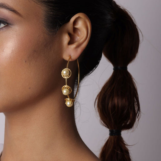 Big Hoops With Pearls