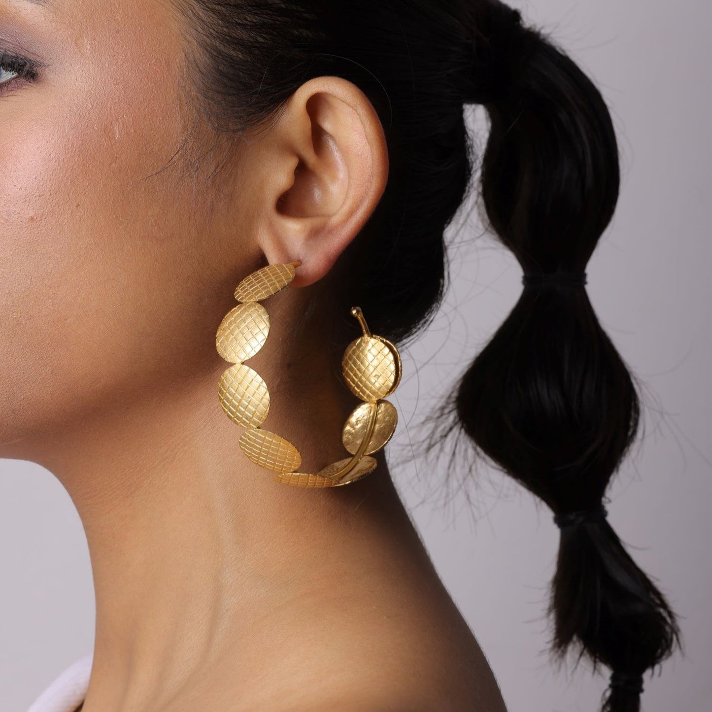 Plain Golden Statement Hoops