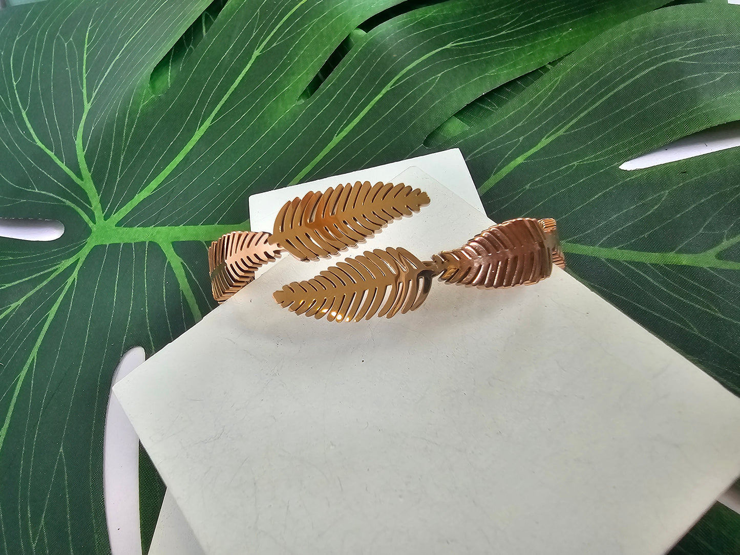 Rose Gold Leaf Bracelet