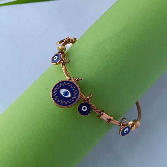 Rose Gold Evil Eye Bracelet