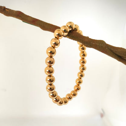 Elastic Bracelet With Golssy Ball