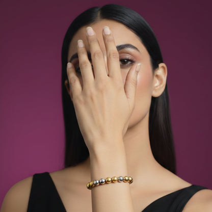 Glossy Balls Anti Tarnish Adjustable Slider Bracelet For Women