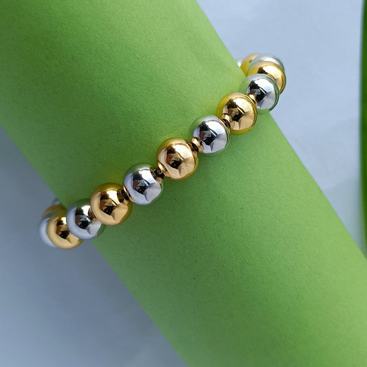 Glossy Balls Anti Tarnish Adjustable Slider Bracelet For Women