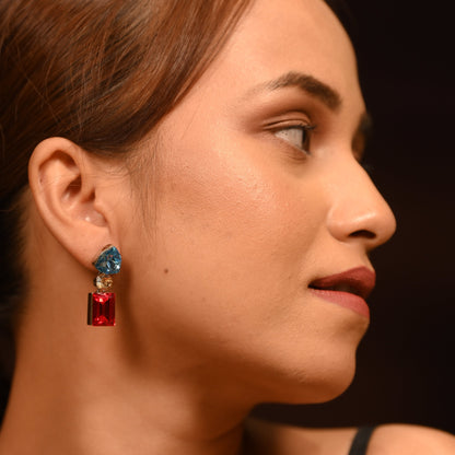 Red Swaroski Earring