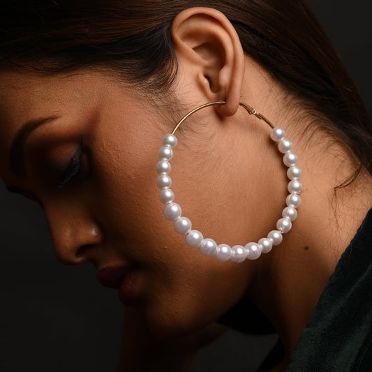 White Pearl Hoop