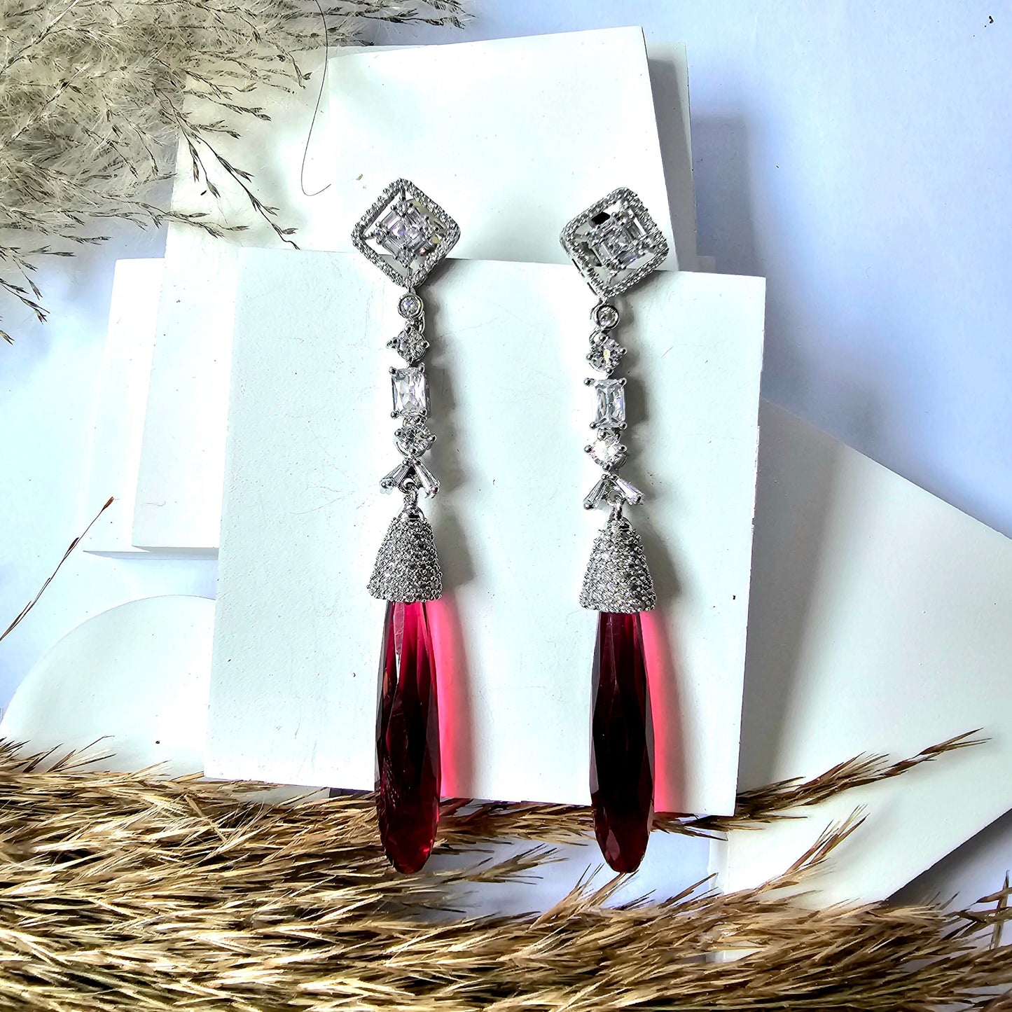 Briolete Cut Long Dangle Earring