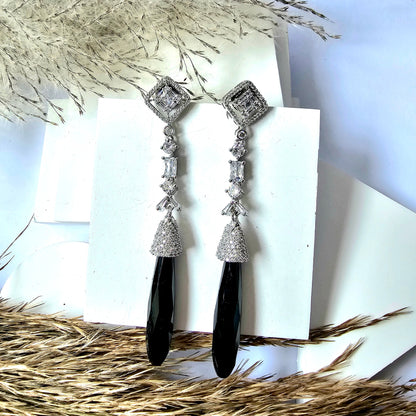 Briolete Cut Long Dangle Earring