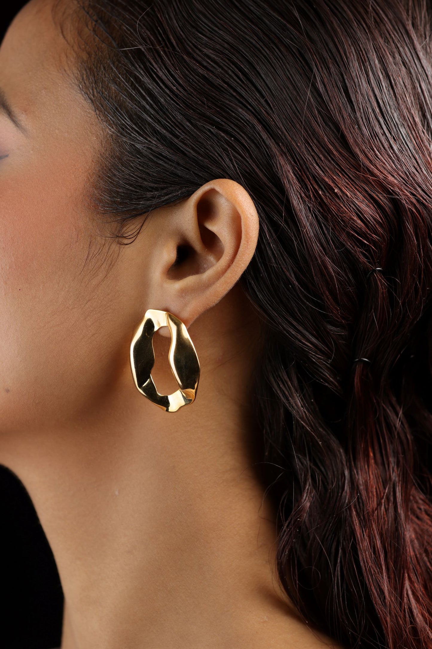 Oversized Chain Link Oval Earring