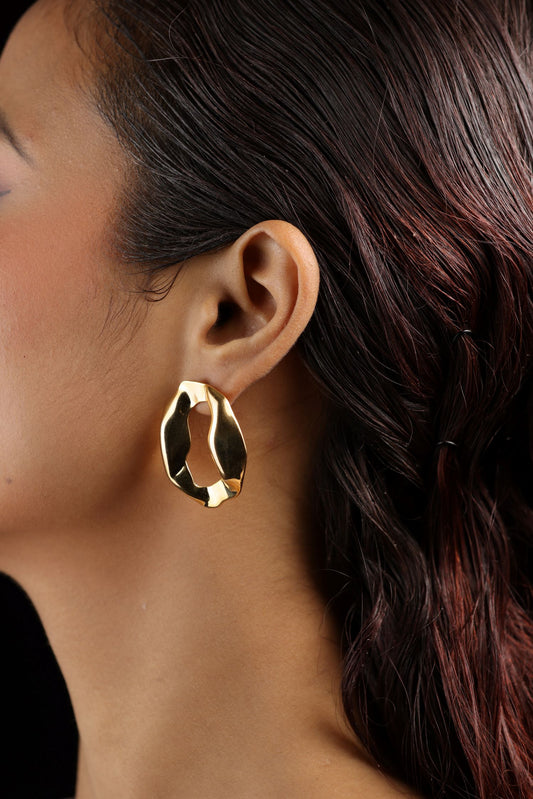 Oversized Chain Link Oval Earring