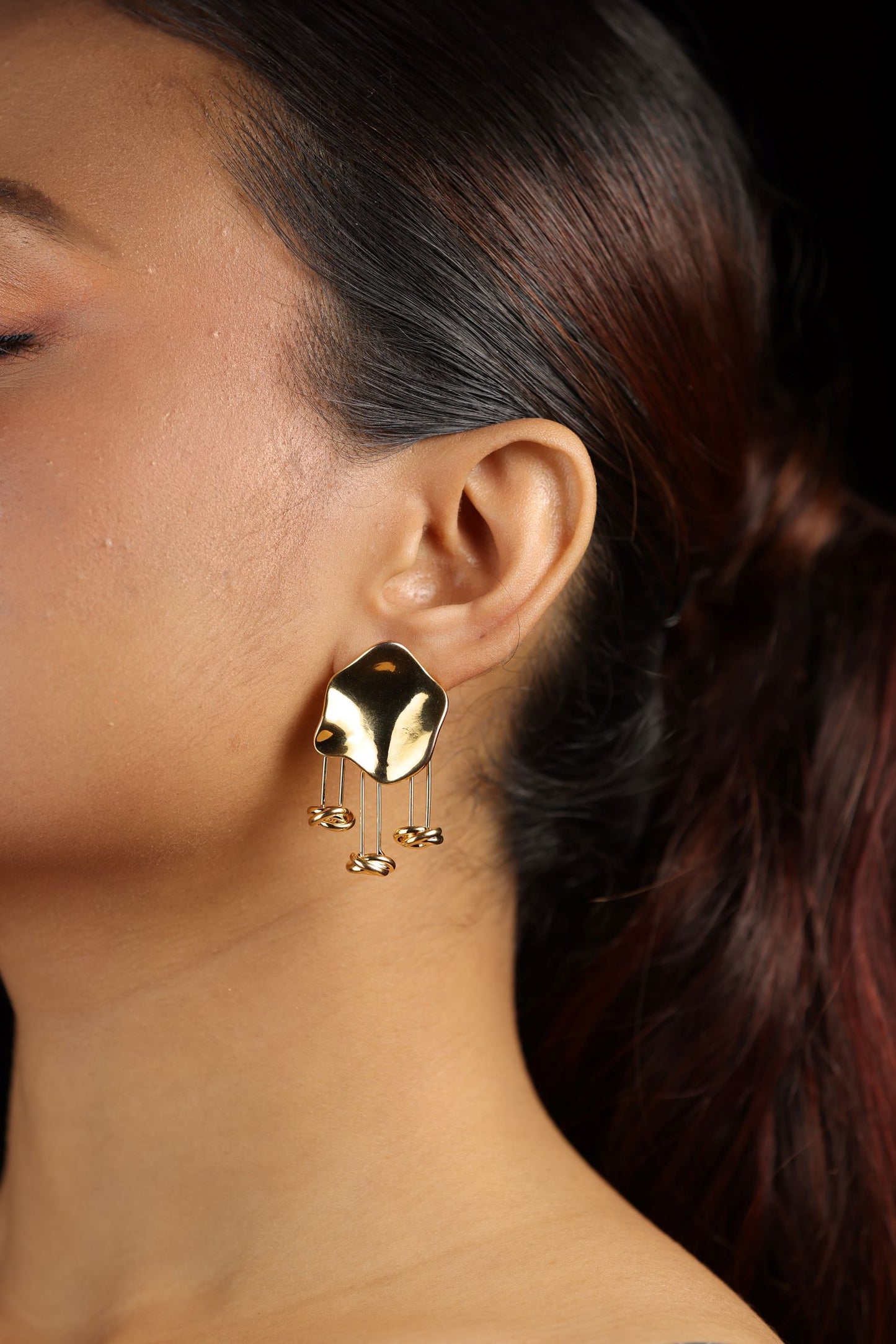 Golden Modern  Earring