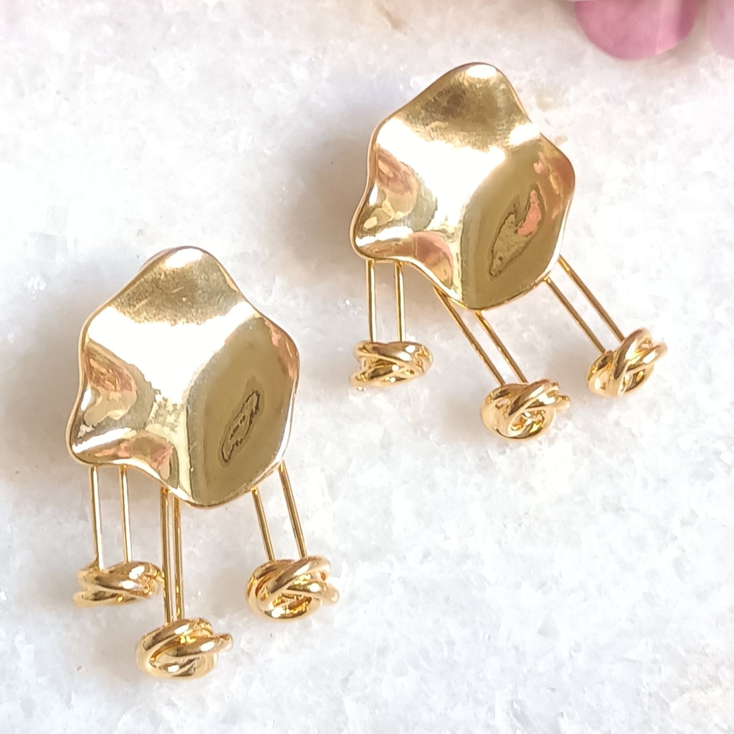 Golden Modern  Earring