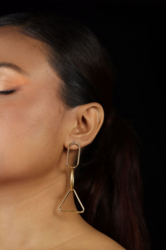 Golden Shaped Earring