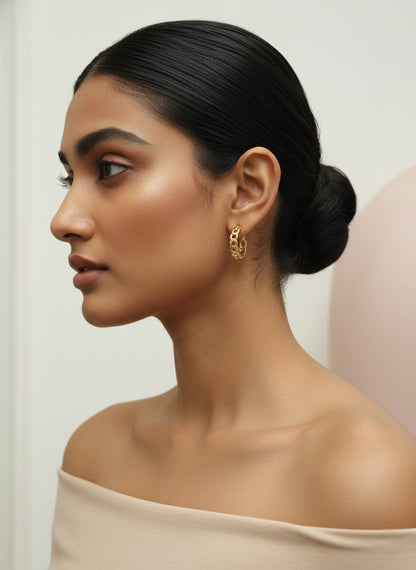 Golden Small Hoops