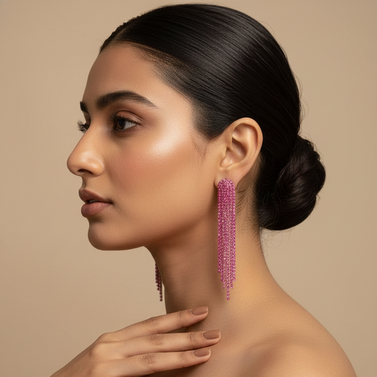 Long Tassel Dangle Statement Earring