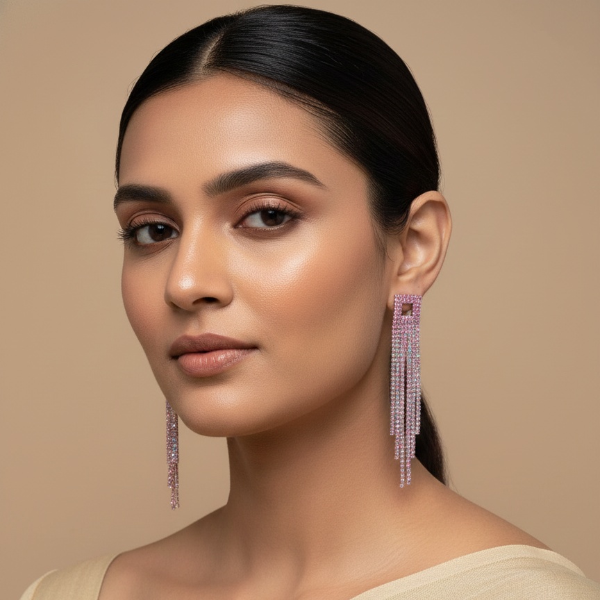 Blue Stone Fashion Tassel Earring