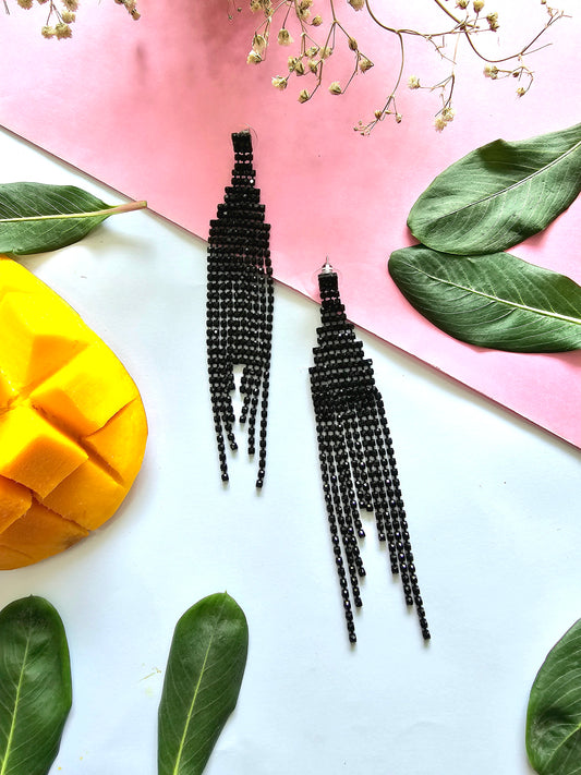 Black Stone Earring