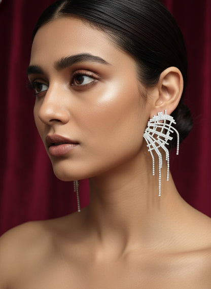 Glam spherical Design Dangling Earrings