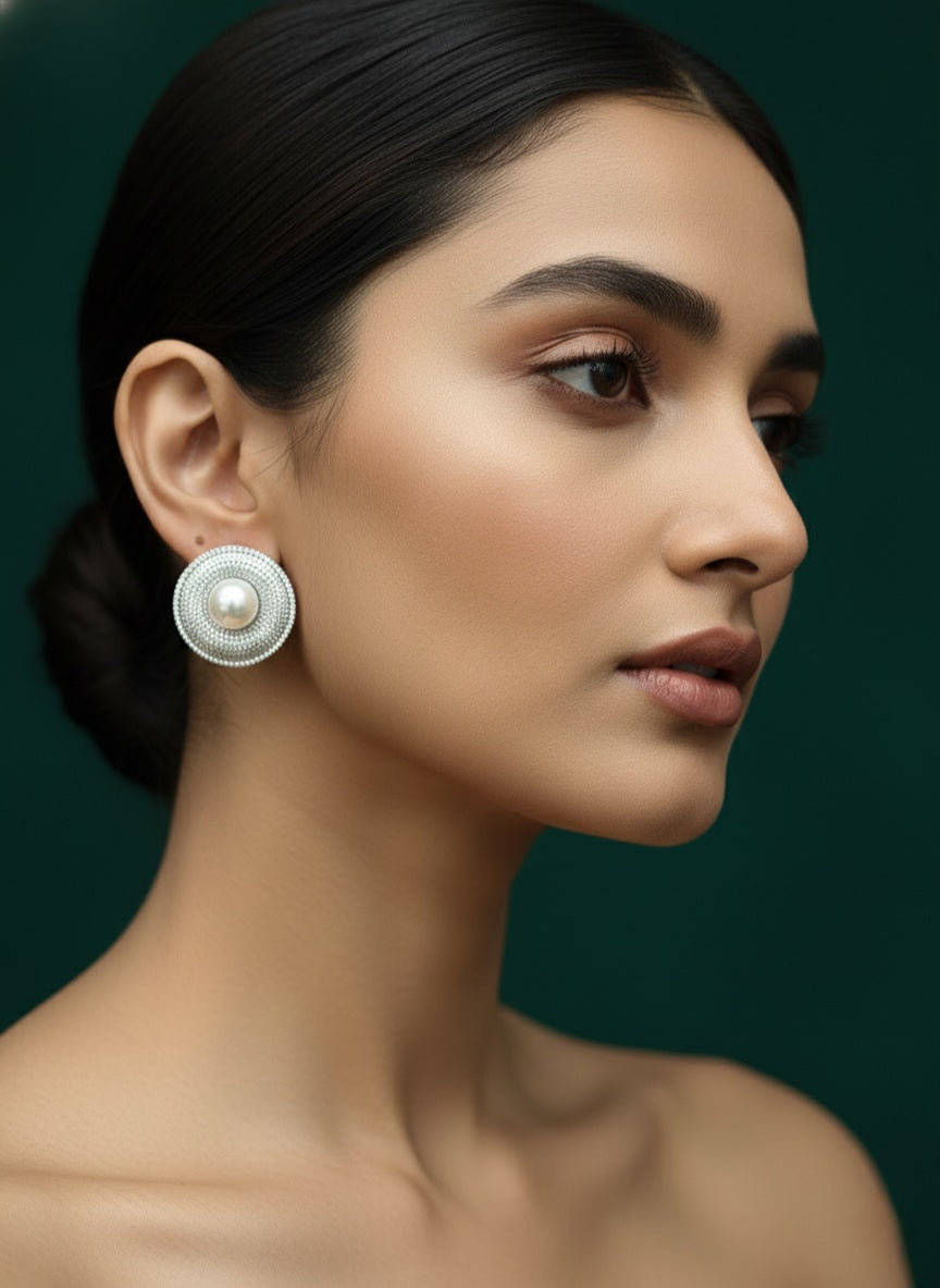 Shimmering Pearl Studs
