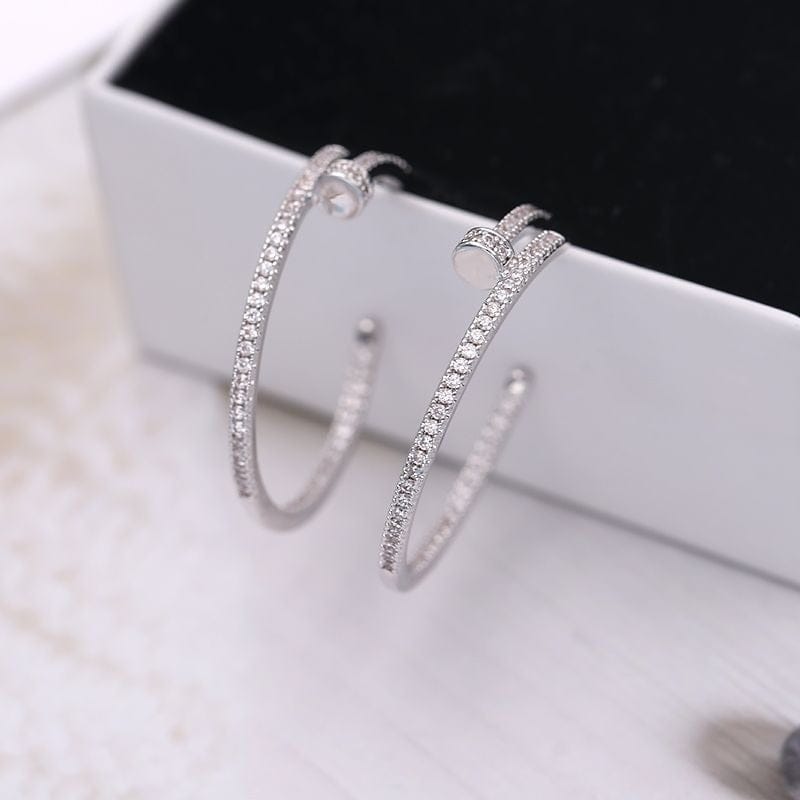 Classic Nail Silver Hoop