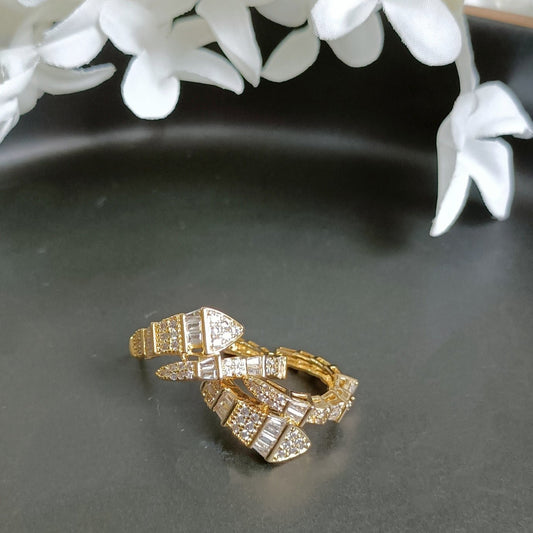 Snake Serpant Gold Hoop Earring