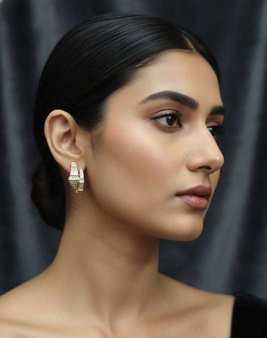 Snake Serpant Gold Hoop Earring