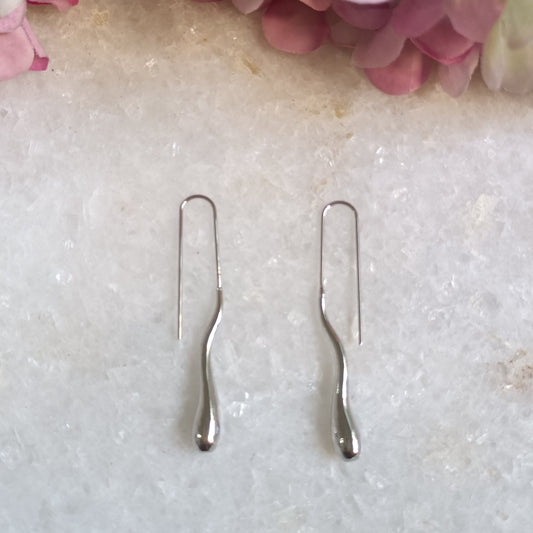 Slender Long Drop Dangling Earring
