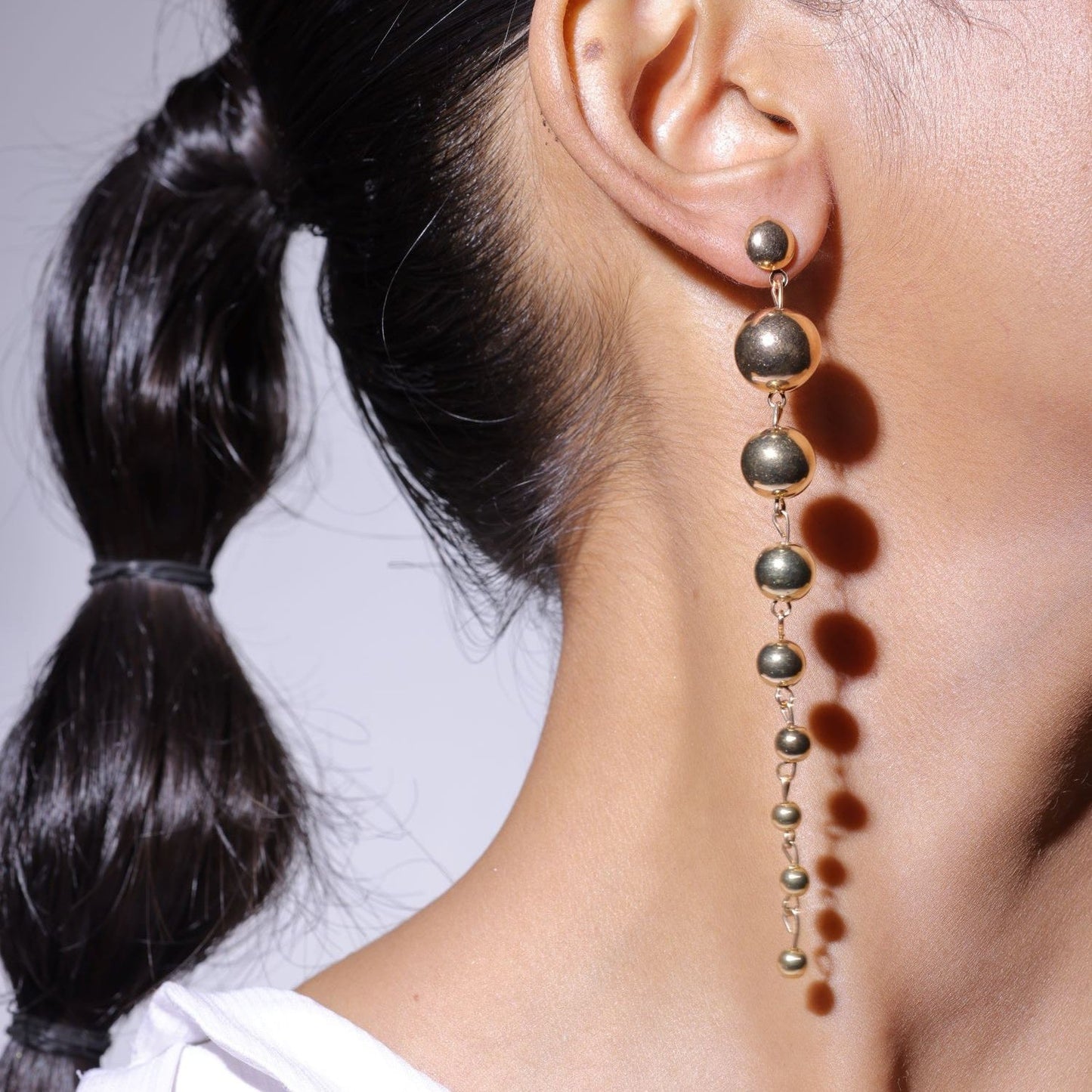 Gossy Balls Long Dangle Drop Earring