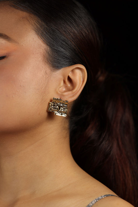 Golden Stud Earring