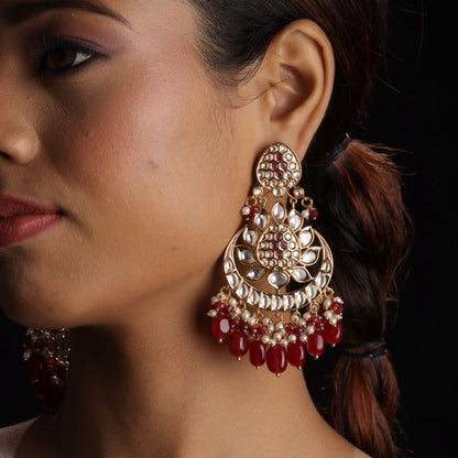 Pearl Stone Chandelier Earring