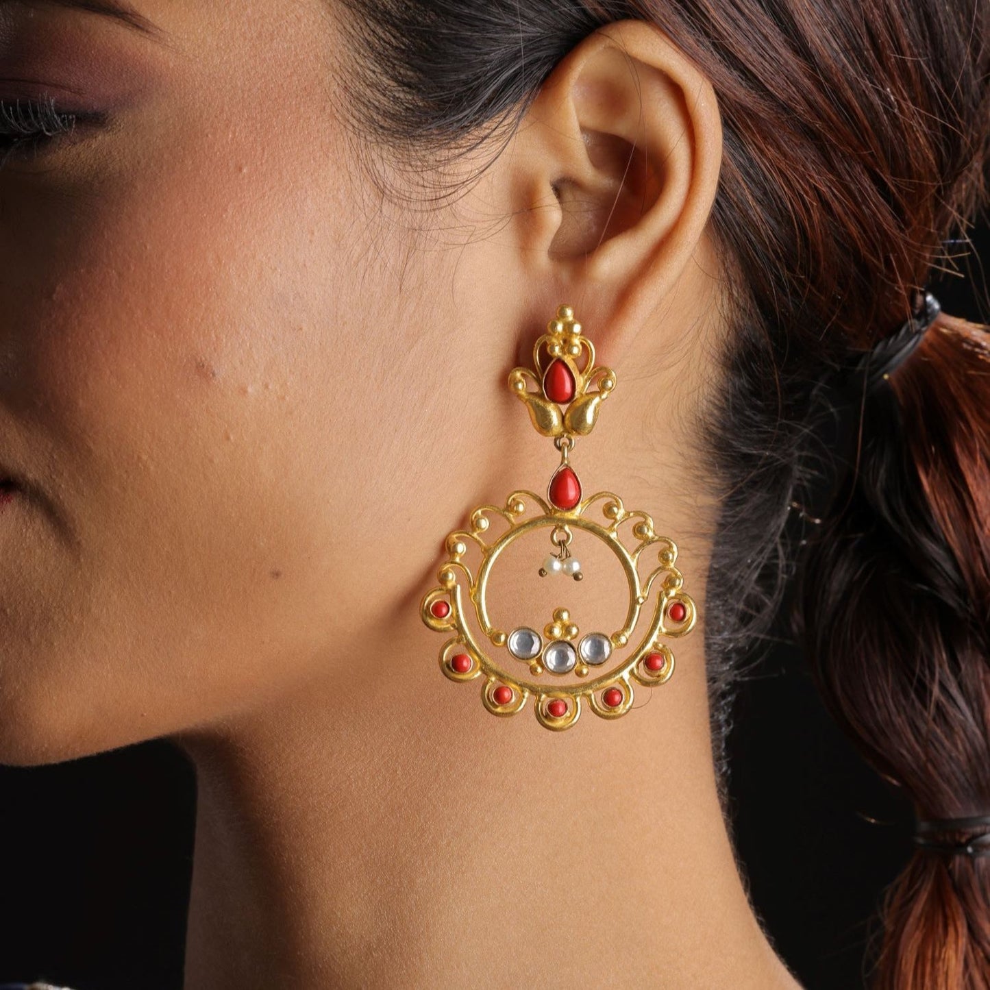 Gold Finish Handcrafted Earring