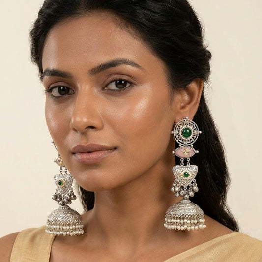 Long Earring With Big Jhumka