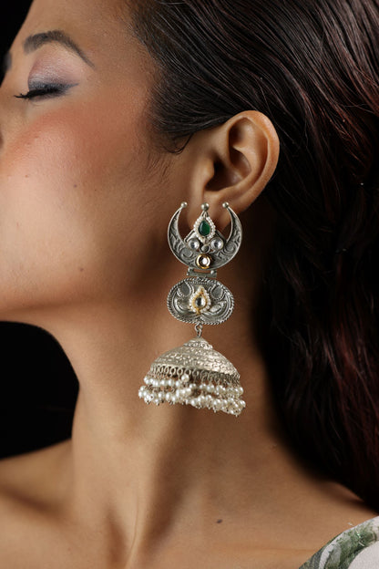 Golden Long Jhumka Earring