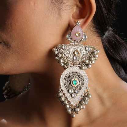 Chandelier And Pan Shape Earring