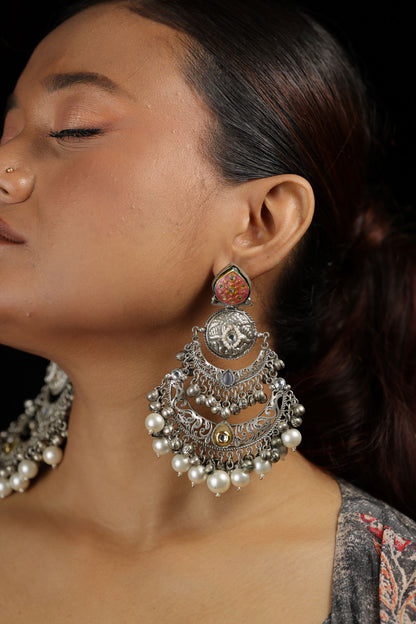 Silver Chandelier Earring