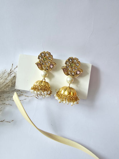 Golden Small Jhumka Earring