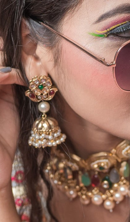 Golden Small Jhumka Earring