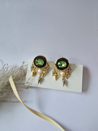 Emerald Stone Stud Earring