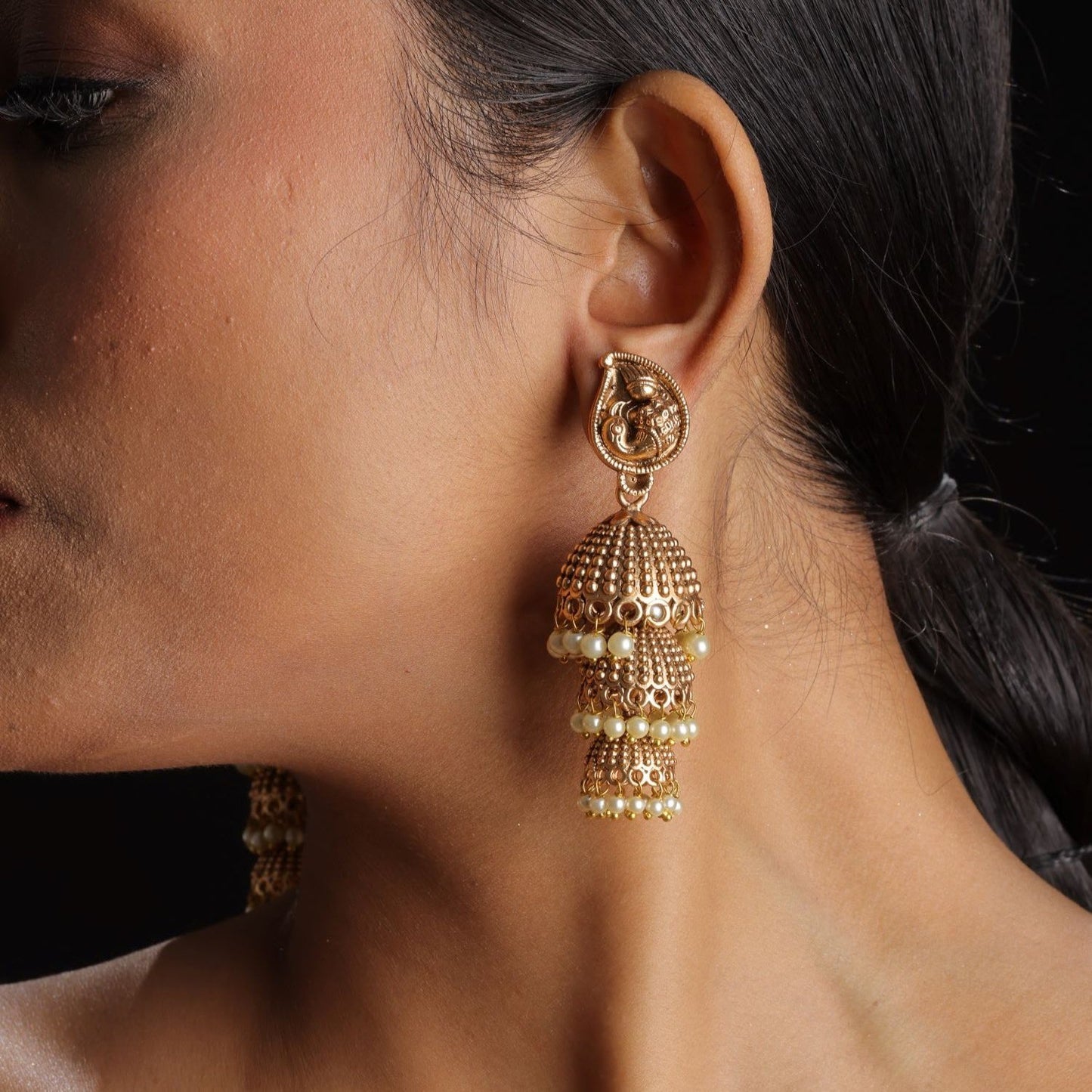 Golden Dangle Drop Earring