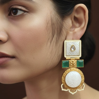 Golden Dangle Drop Earring