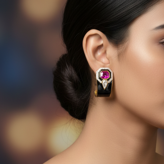 Designer Wide Cuff Statement Earring