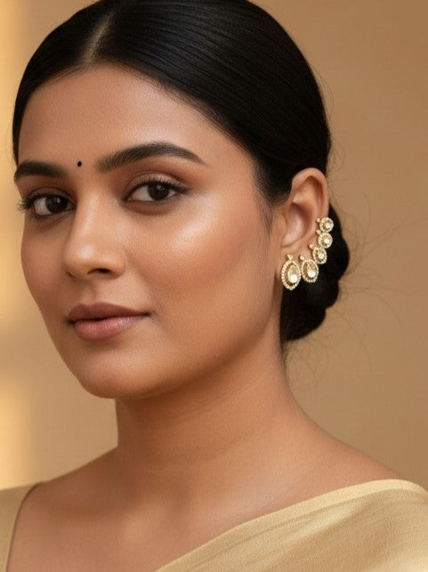 Traditional Kundan Ear Climber / Ear Cuff