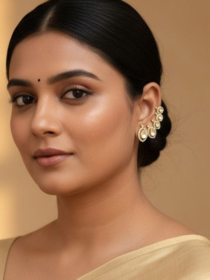 Traditional Kundan Ear Climber / Ear Cuff