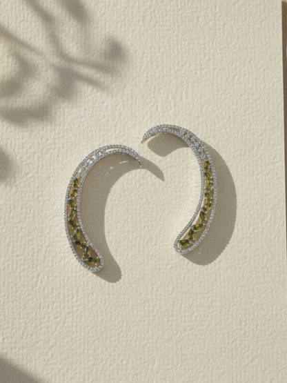 Silver Hoop Earrings With An Intricate Filigree-Cut Design