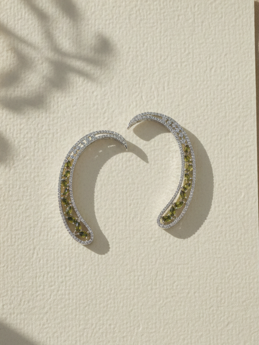 Silver Hoop Earrings With An Intricate Filigree-Cut Design
