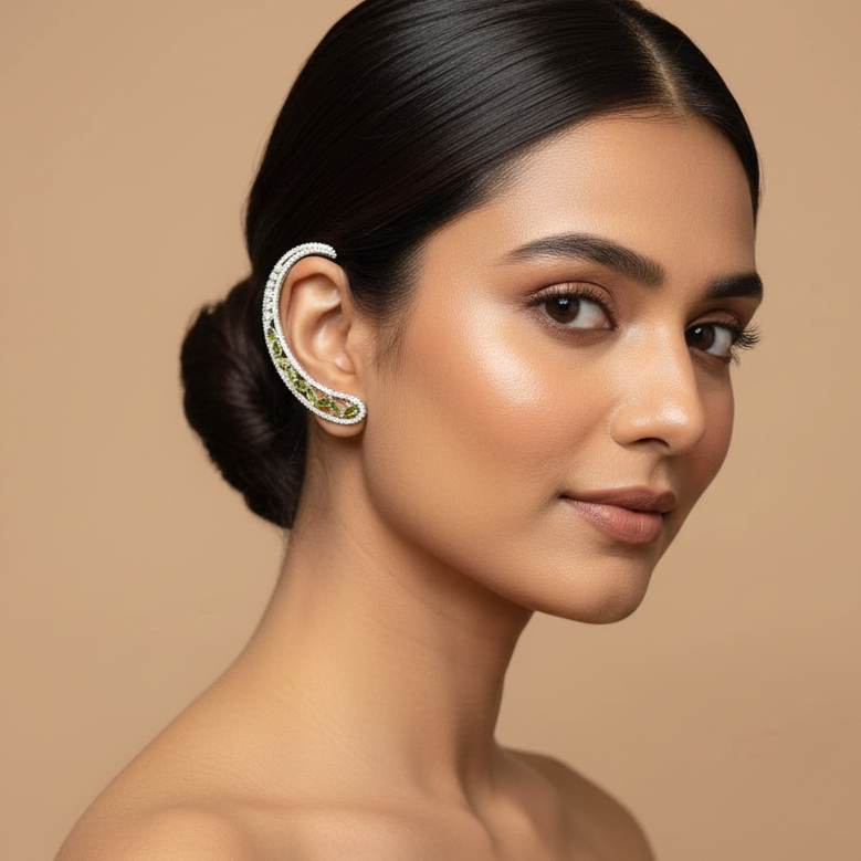 Silver Hoop Earrings With An Intricate Filigree-Cut Design