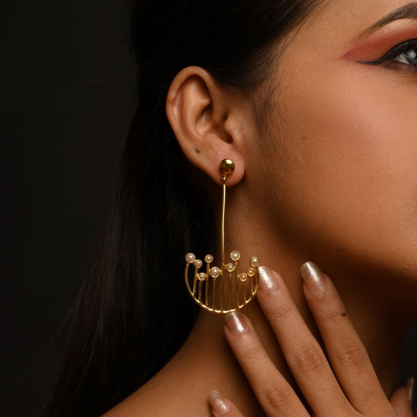 Golden Dangle Earrings