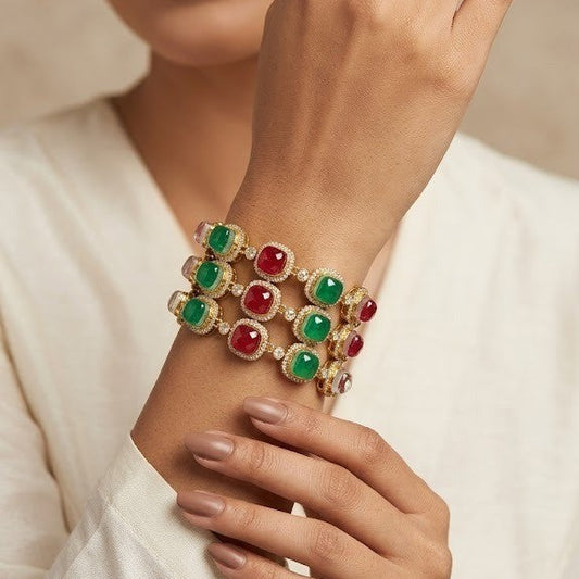 Emerald Ruby Royale Charm Bracelet