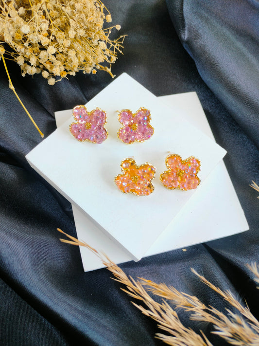 Flower Design Stud Earring