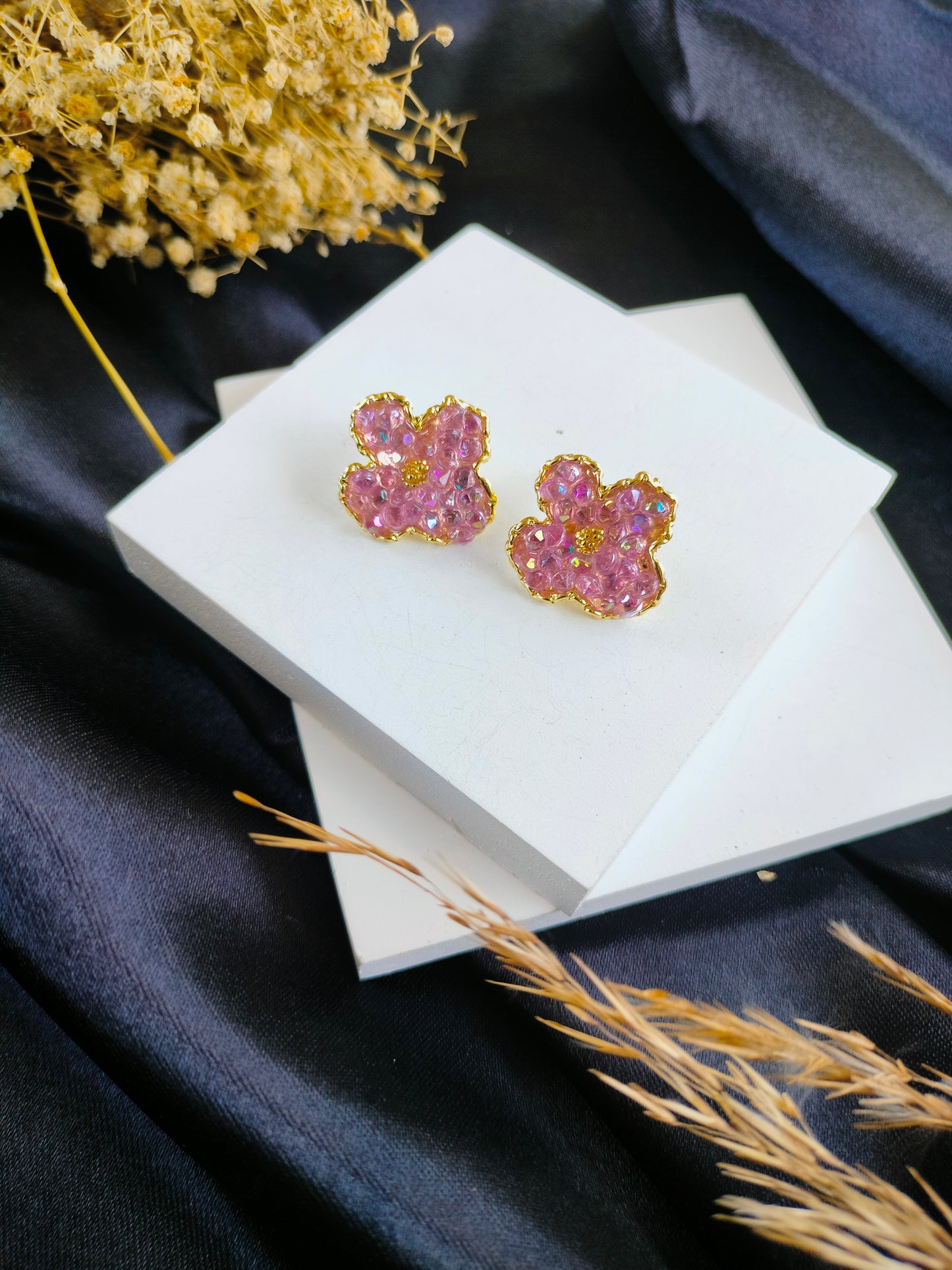Flower Design Stud Earring