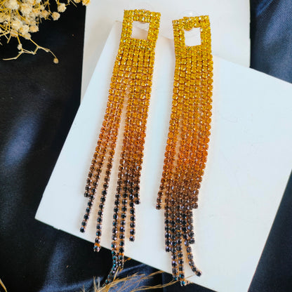 Blue Stone Fashion Tassel Earring